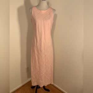 NWT Nikki Valenti Pink Linen Lined Dress - Size 12